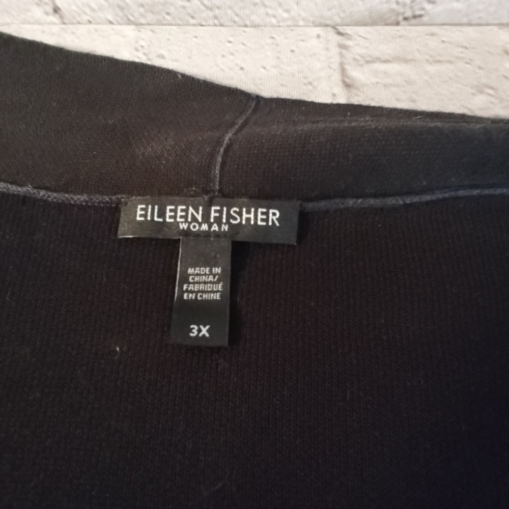 Eileen Fisher 3X Blue Open Sweater Cardigan - Picture 7 of 12